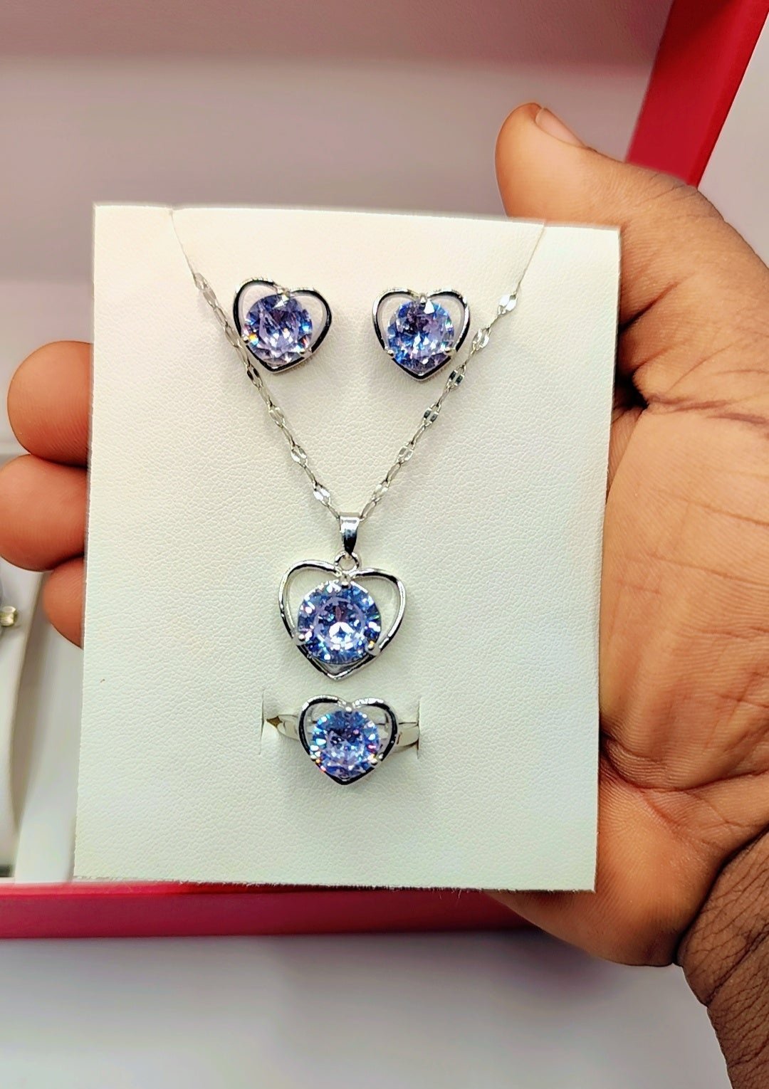 Luxury women's jewelry box silver model
