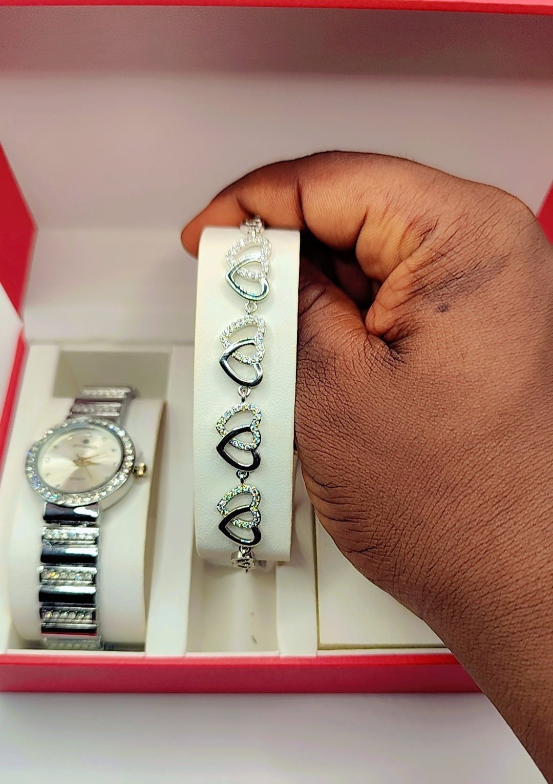 Luxury women's jewelry box silver model