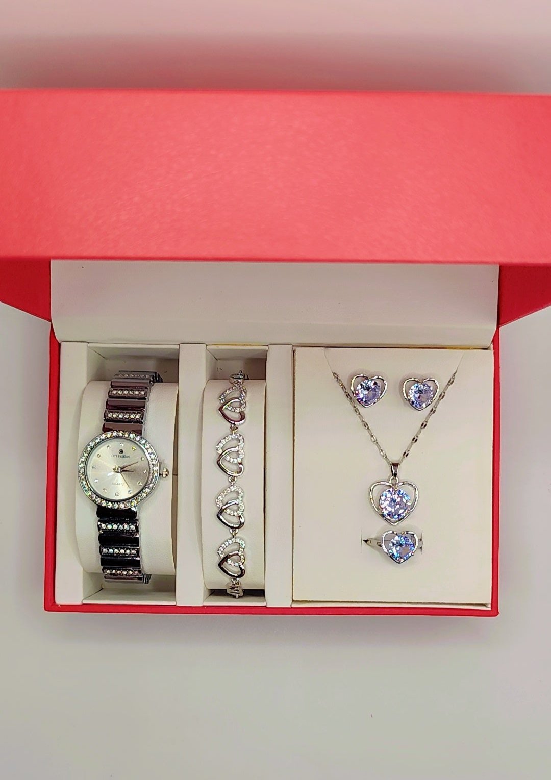 Luxury women's jewelry box silver model