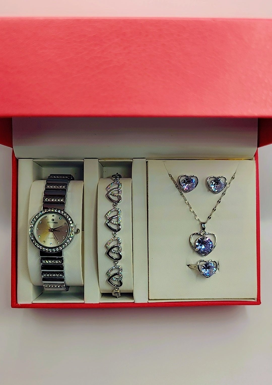 Luxury women's jewelry box silver model