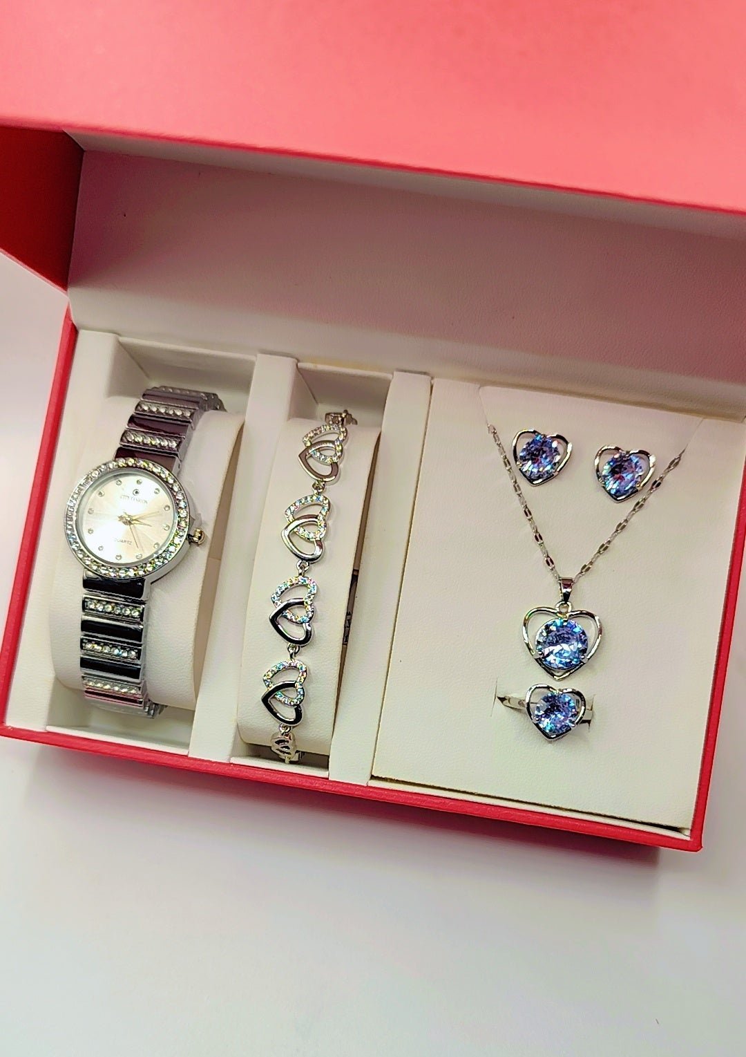 Luxury women's jewelry box silver model