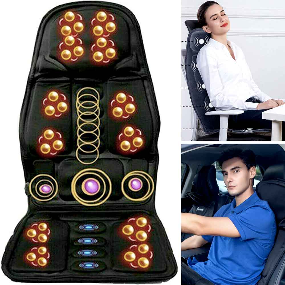 Electric Massager Chair Pad with Heat & Compression