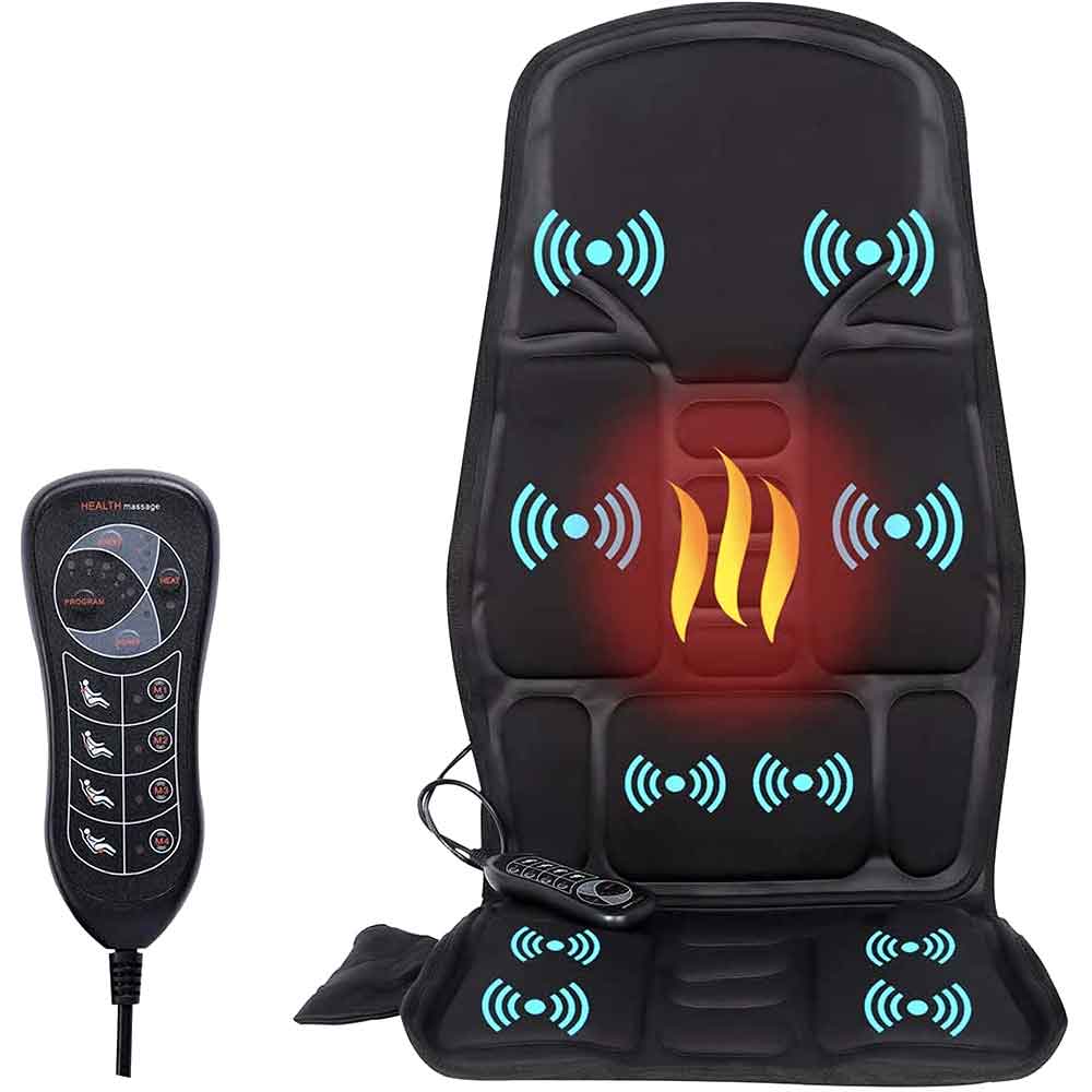Electric Massager Chair Pad with Heat & Compression
