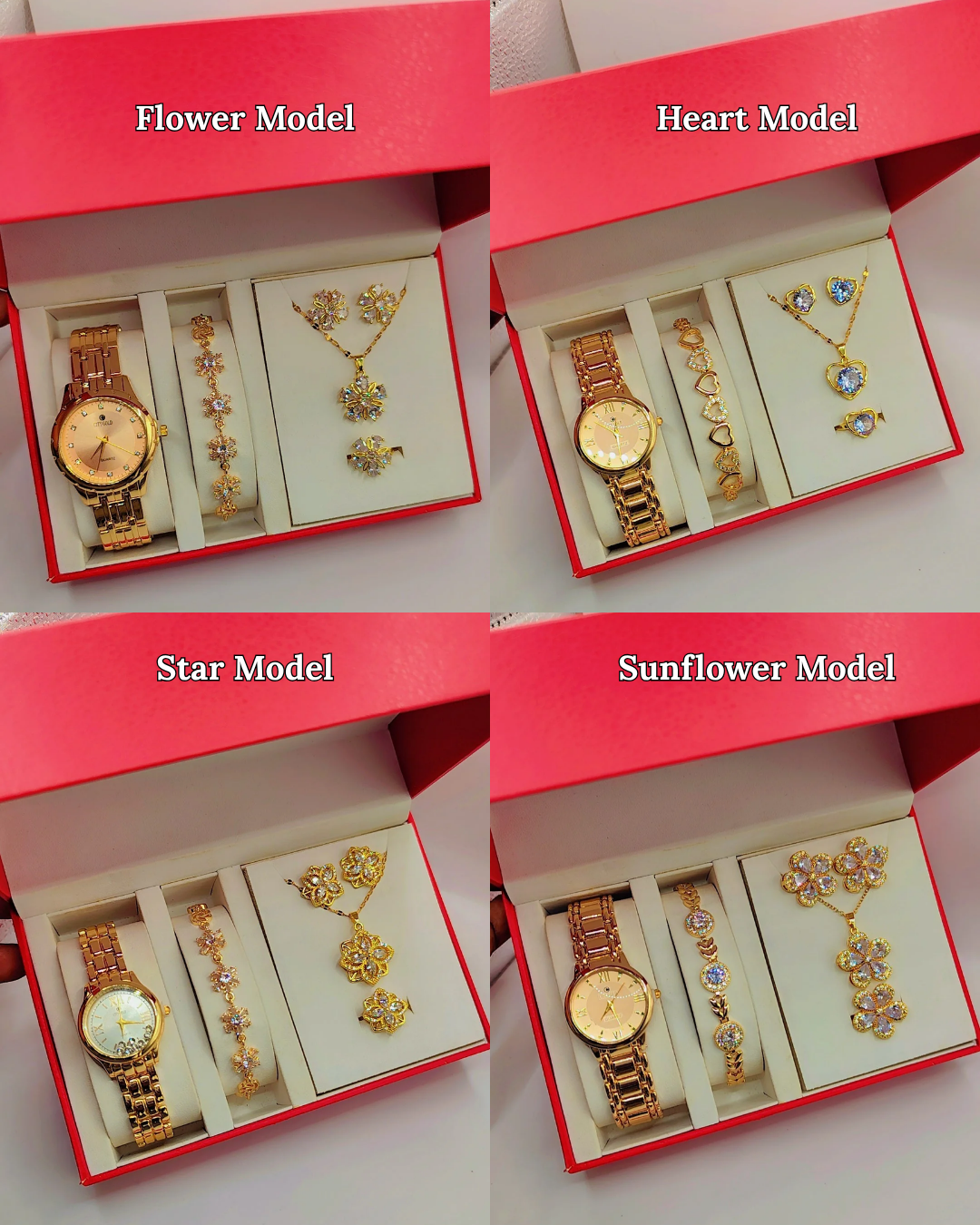 Luxury women's matching jewelry box