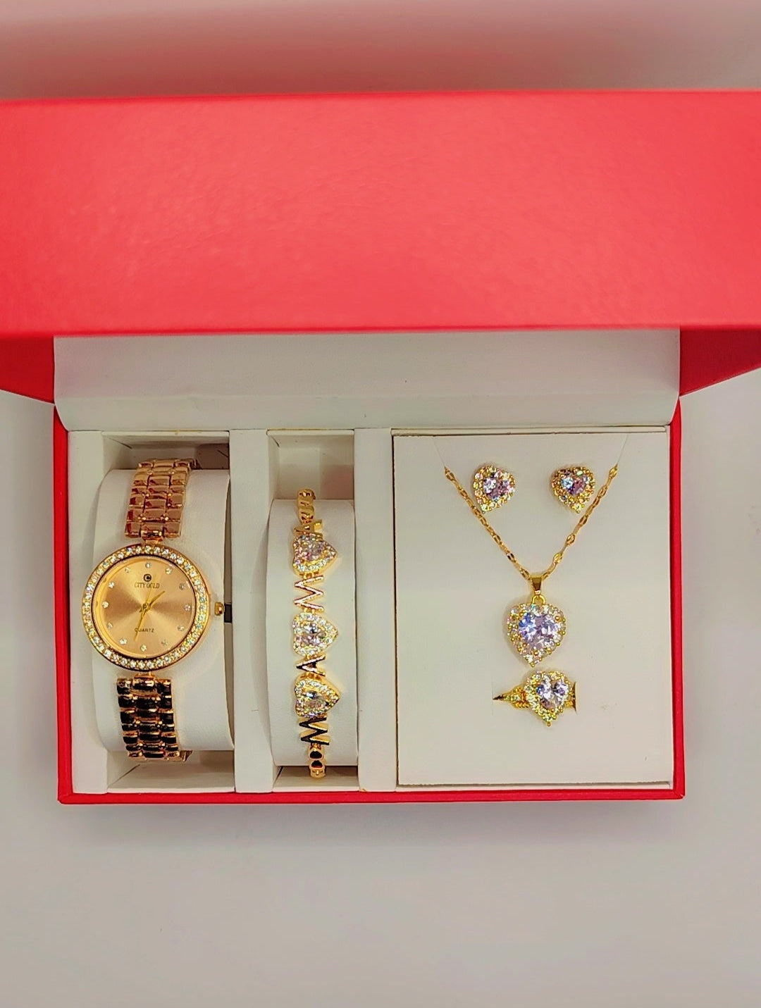 Luxury women's jewelry box with heart motifs - CHRISTMAS OFFER