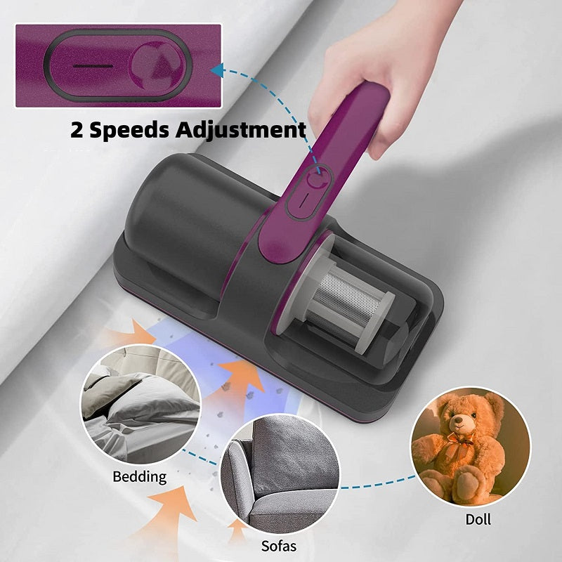 PURESLEEPY - Wireless Mattress Vacuum Mite Remover Cleaner Machine
