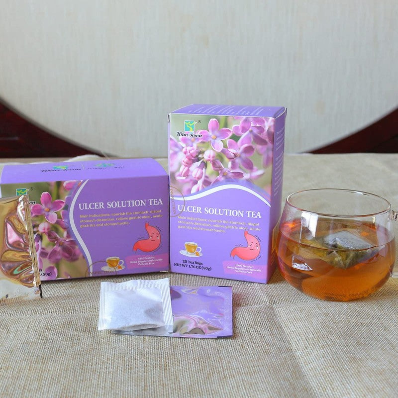 Chinese herbal tea for ulcers and stomach aches