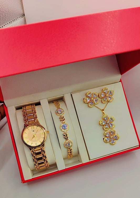 Luxury women's jewelry box with sunflowers motifs