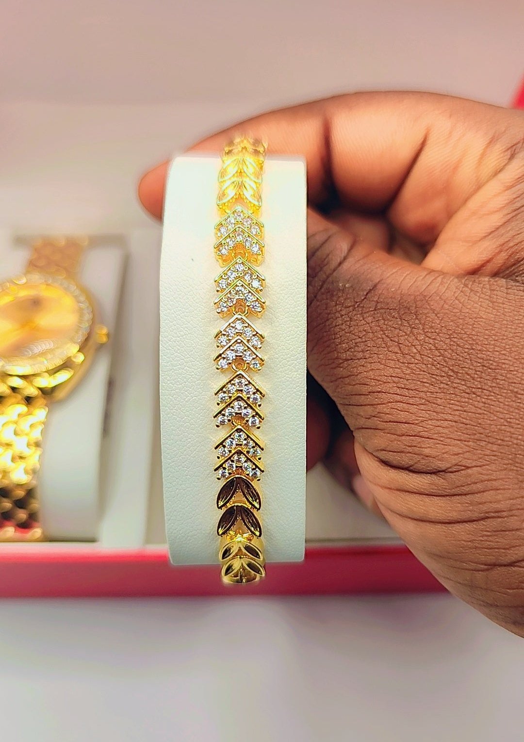 Luxury women's jewelry box with star motifs